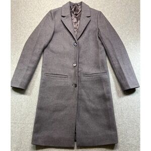 COS Womens Single Breasted Peacoat Brown Long Sleeve Classic Outdoor 2